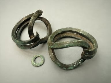 Two Sussex loops and a bronze age ring from the Stump Bottom hoard